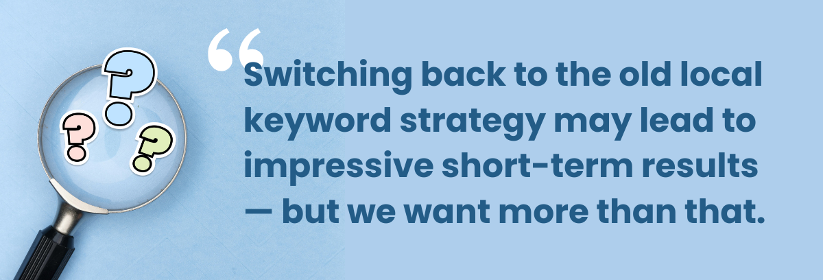 old keyword strategy